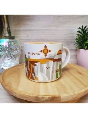 Starbucks Arizona You Are Here Collection Mug 14oz White Orange